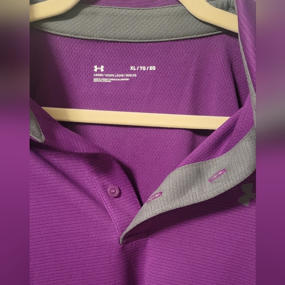 Under armour men's performance polo size XL purple - Picture 3 of 3